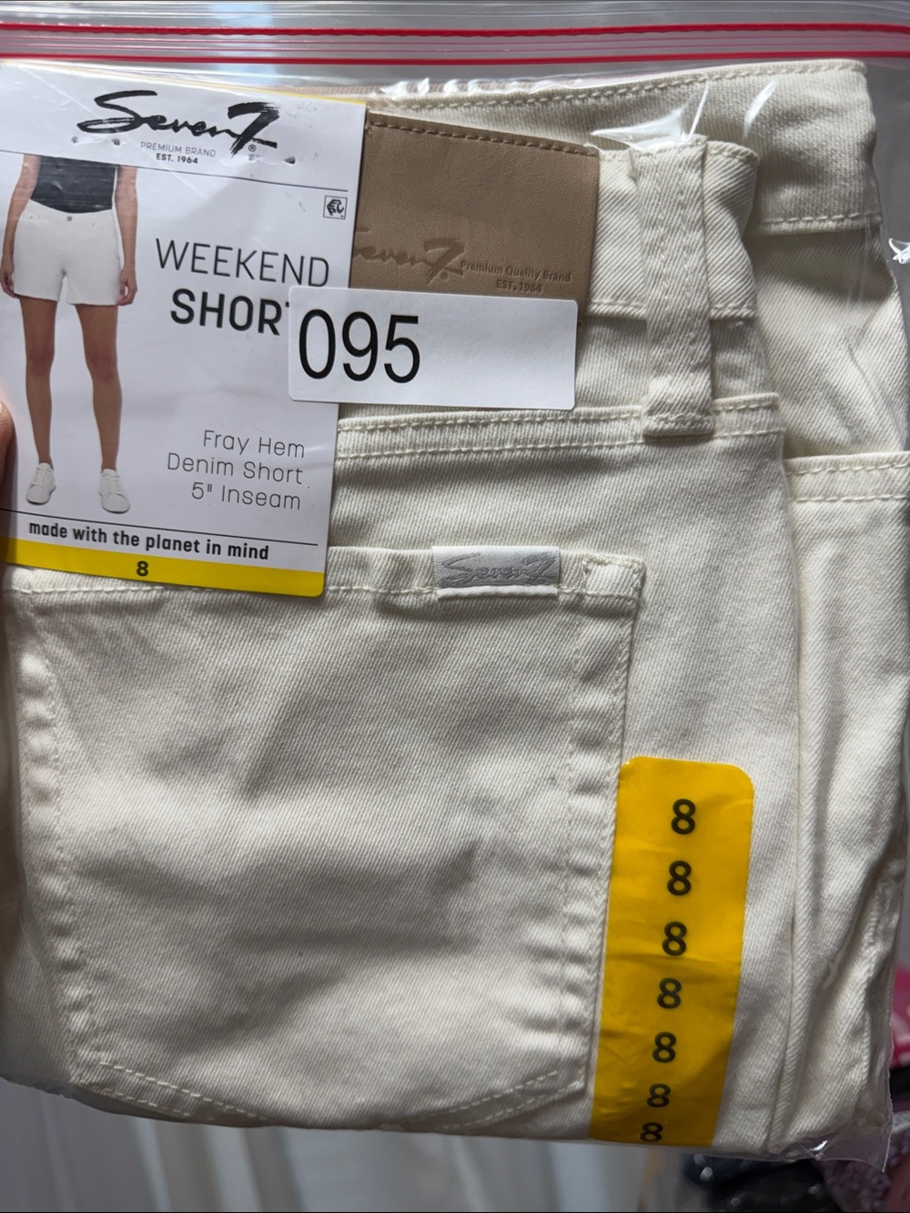 Seven7 White Frayed Hem Weekend Short